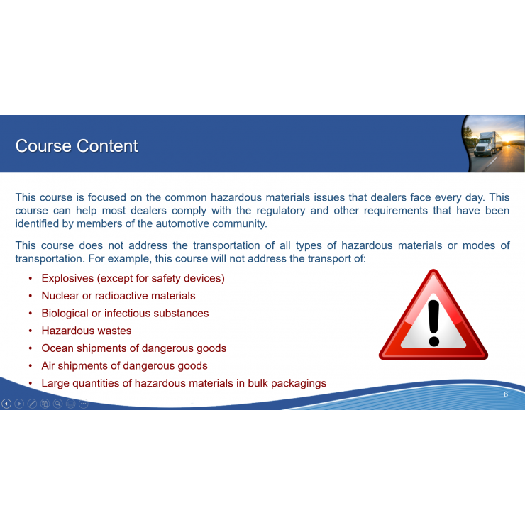 Surface Transportation of Automotive Hazardous Materials (single